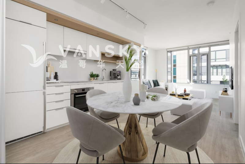 出租：奥运村 False Creek 安静两房两卫冷气公寓